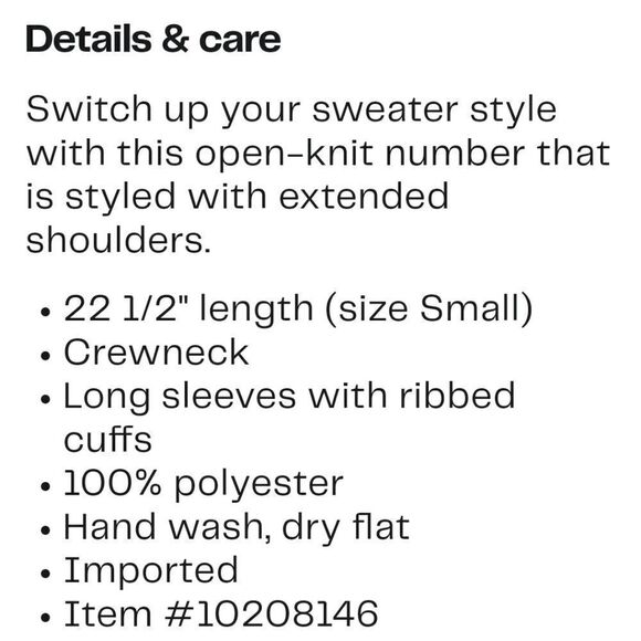 Extended Shoulder Knit SweaterBlu Pepper - Picture 2 of 4